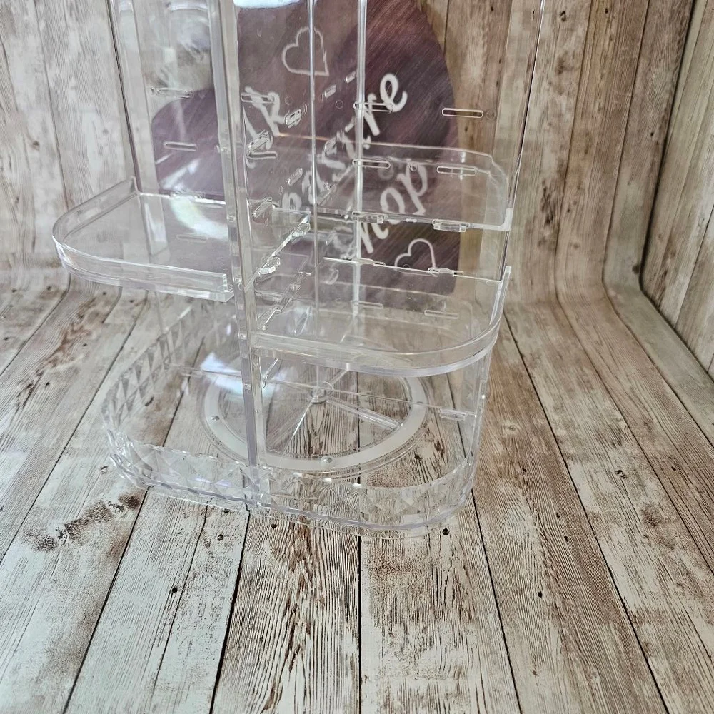 Rotating Clear Acrylic Makeup Organizer